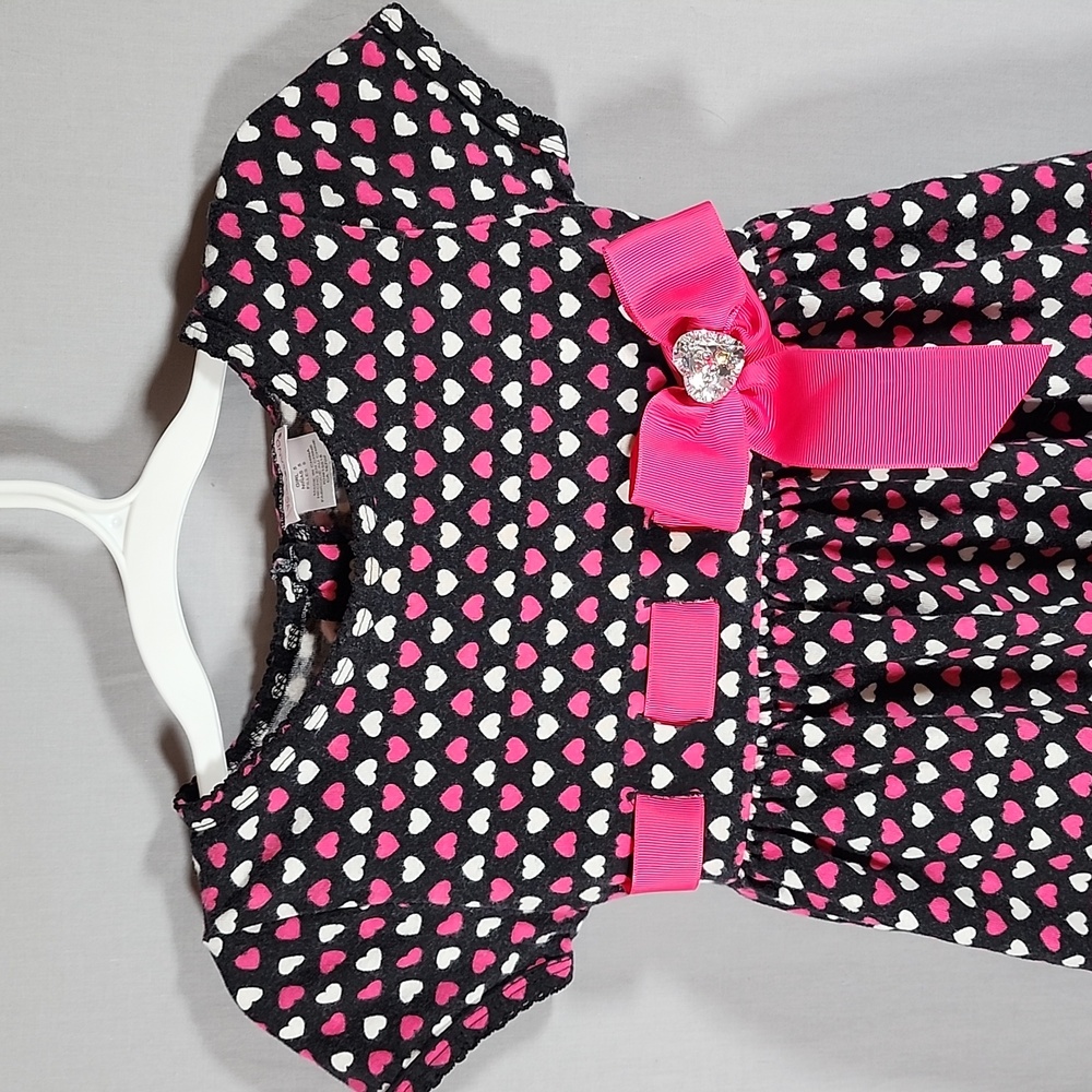Youngland Girls Dress with Hearts and Bow Size 5 - Picture 5 of 5